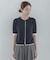 クールミスト配色クルーネックカーディガン