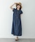 デニムピンタックヨークフレンチワンピース