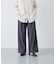 ギンガムタックワイドパンツ