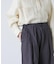 ギンガムタックワイドパンツ
