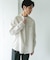 シルケットリネン バンドカラーロングスリーブシャツ