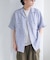 FORK&SPOON　フレンチリネンオープンカラーショートスリーブシャツ