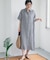 リネン半袖シャツワンピース