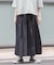 FORK&SPOON　ナイロンギャザースカート