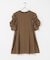 シャーリングスリーブミニワンピース