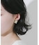 スクエアシェルイヤリング