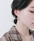 モチーフパールドロップフープピアス