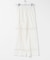 ブロッキングレースコットンイージーパンツ
