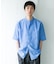 セオアルファバンドカラーショートスリーブシャツ