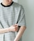 プレーティングマルチボーダーTシャツ