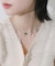 ステンレスカラートップクリアビーズネックレス