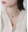 ステンレスカラートップクリアビーズネックレス