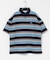 OOPS　接触冷感ボーダーポロシャツ