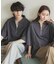 ダンボールポンチハーフジップショートスリーブTシャツ