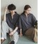 ダンボールポンチハーフジップショートスリーブTシャツ