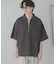 ダンボールポンチハーフジップショートスリーブTシャツ