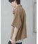 ダンボールポンチハーフジップショートスリーブTシャツ
