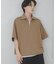 ダンボールポンチハーフジップショートスリーブTシャツ