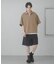 ダンボールポンチハーフジップショートスリーブTシャツ