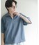 ダンボールポンチハーフジップショートスリーブTシャツ