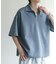 ダンボールポンチハーフジップショートスリーブTシャツ