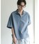 ダンボールポンチハーフジップショートスリーブTシャツ