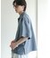 ダンボールポンチハーフジップショートスリーブTシャツ