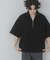 ダンボールポンチハーフジップショートスリーブTシャツ