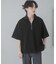 ダンボールポンチハーフジップショートスリーブTシャツ