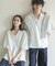 ダンボールポンチハーフジップショートスリーブTシャツ