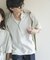 ダンボールポンチハーフジップショートスリーブTシャツ