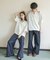 ダンボールポンチハーフジップショートスリーブTシャツ