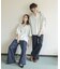 ダンボールポンチハーフジップショートスリーブTシャツ
