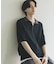フェイクレイヤードニットポロシャツ