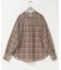 シアーチェックオーバーシャツ