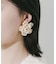 ブレイドフラワーピアス