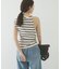 ESTHE　STRIPE TWIST ASYMMETRIC T-SHIRTS