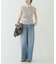 ESTHE　STRIPE TWIST ASYMMETRIC T-SHIRTS