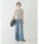 ESTHE　STRIPE TWIST ASYMMETRIC T-SHIRTS