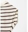 ESTHE　STRIPE TWIST ASYMMETRIC T-SHIRTS