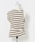 ESTHE　STRIPE TWIST ASYMMETRIC T-SHIRTS