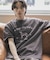 ヴィンテージグラフィックヘンリーネックTシャツ