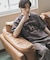 ヴィンテージグラフィックヘンリーネックTシャツ