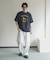 ヴィンテージグラフィックヘンリーネックTシャツ