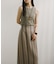 Linen Stripe I-Line Skirt