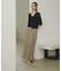 Linen Stripe I-Line Skirt