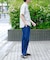 接触冷感デニムイージーパンツ