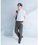 LIFE STYLE TAILOR　トリコットセミワイド半袖プルオーバー無地