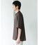 バンドカラーショートスリーブ 総柄シャツ