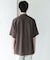 バンドカラーショートスリーブ 総柄シャツ